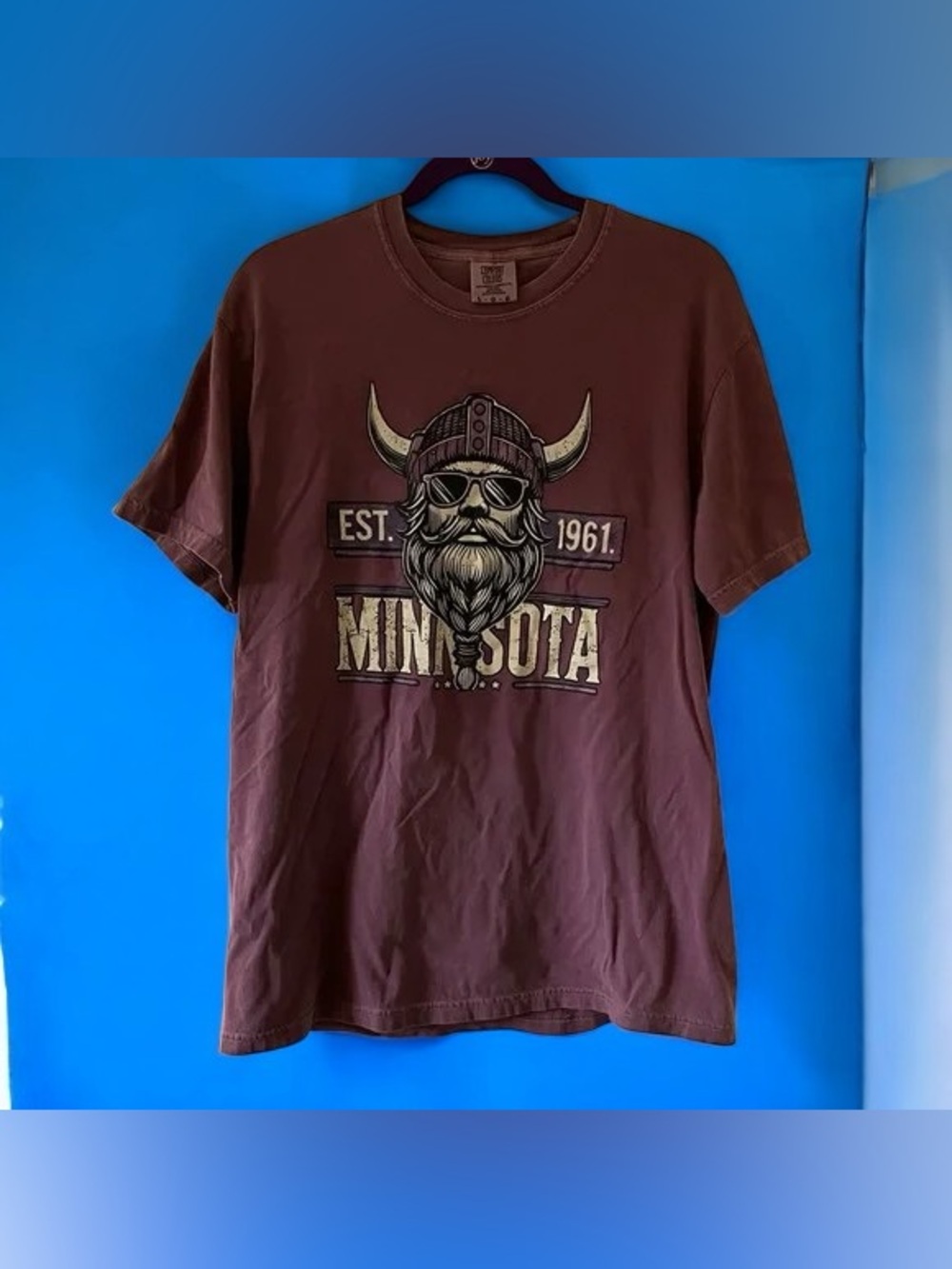 Brown Minnesota Viking Graphic Short Sleeve Tee